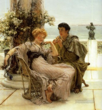  novia Pintura - El cortejo la propuesta romántica Sir Lawrence Alma Tadema